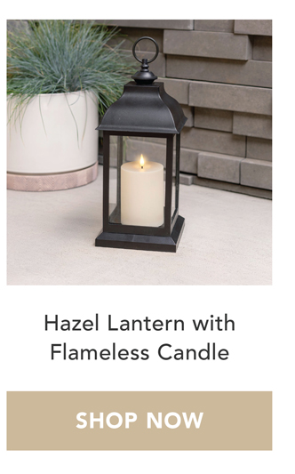 Hazel Lantern with Flameless Candle