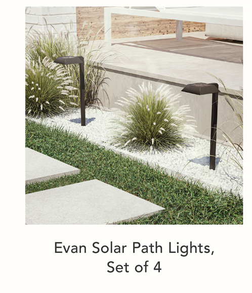 Evan Solar Path Lights, Set of 4