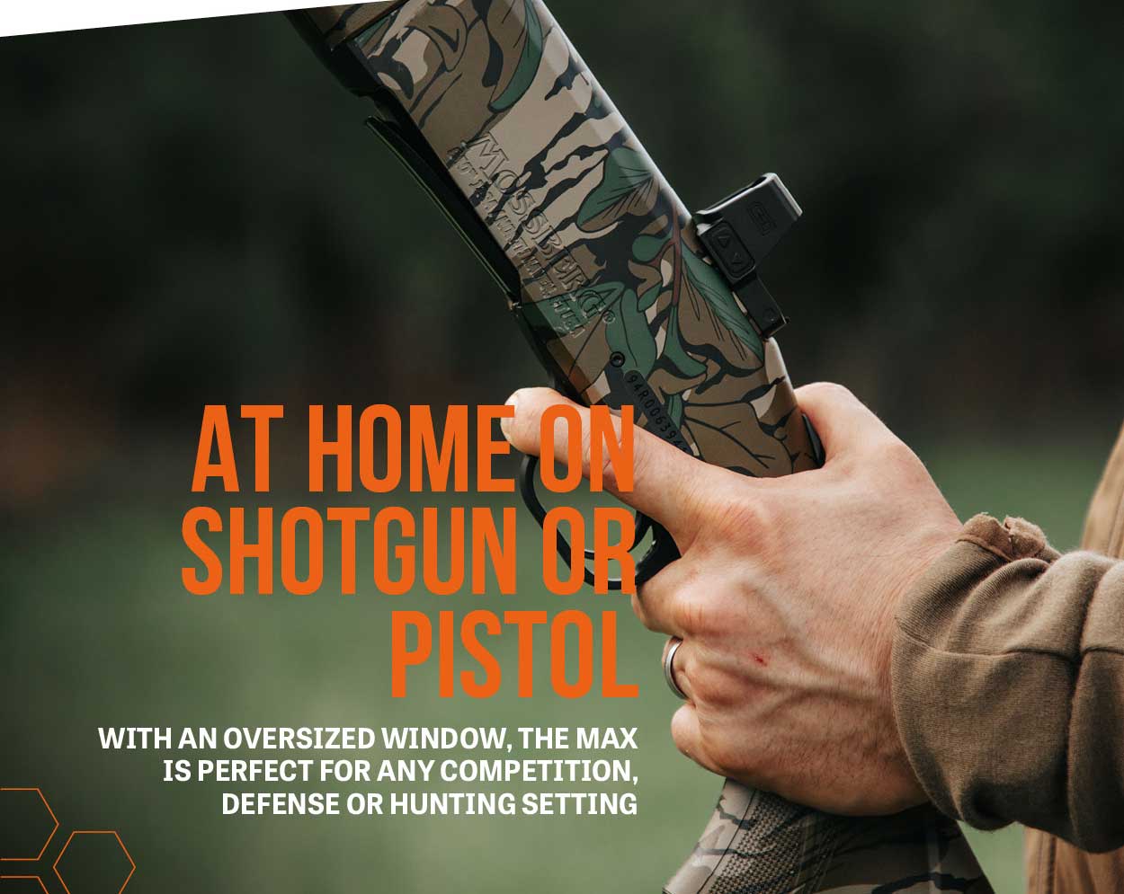 At home on a shotgun or pistol