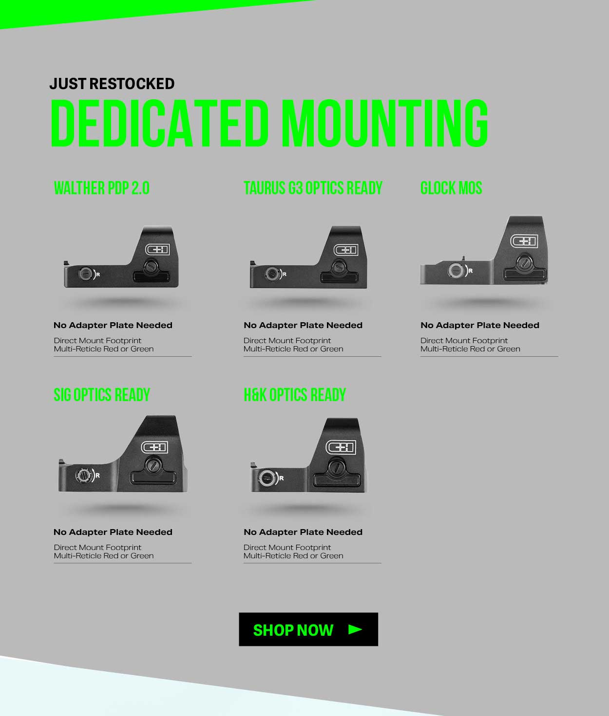 All DMO options - green dot